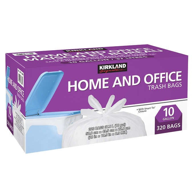 Kirkland Signature Home & Kitchen Trash Bags Pack of 320