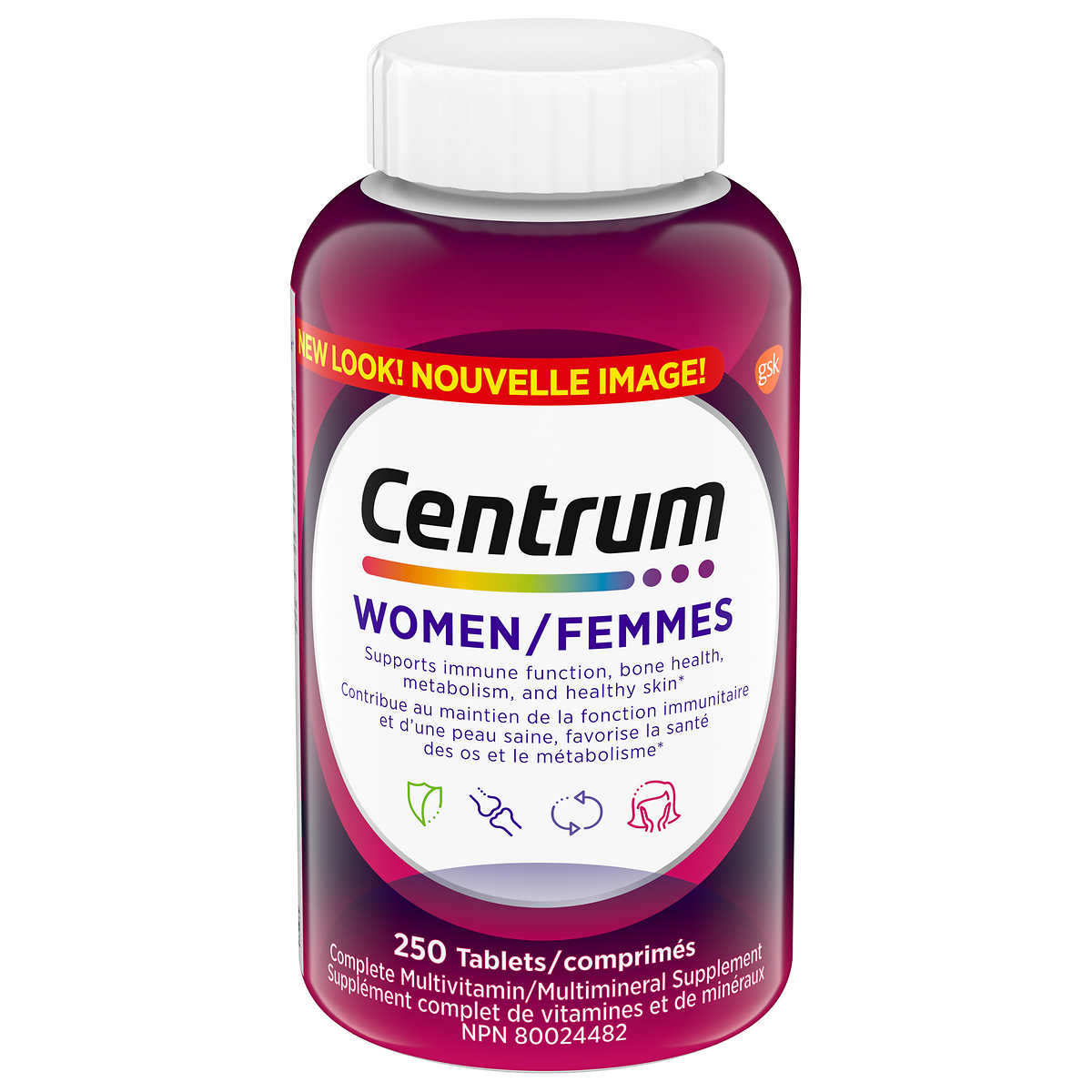 Centrum Complete Multivitamin and Mineral Supplement for Women, 250 Tablets