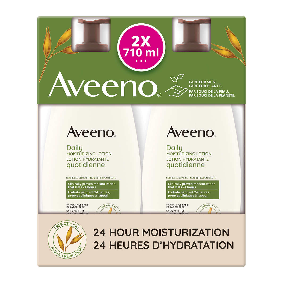 Lotion hydratante quotidienne Aveeno 710 ml, paquet de 2