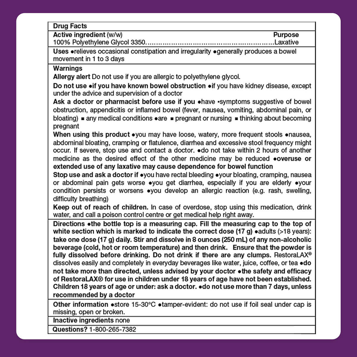RestoraLAX Laxative, 2 x 36 Doses