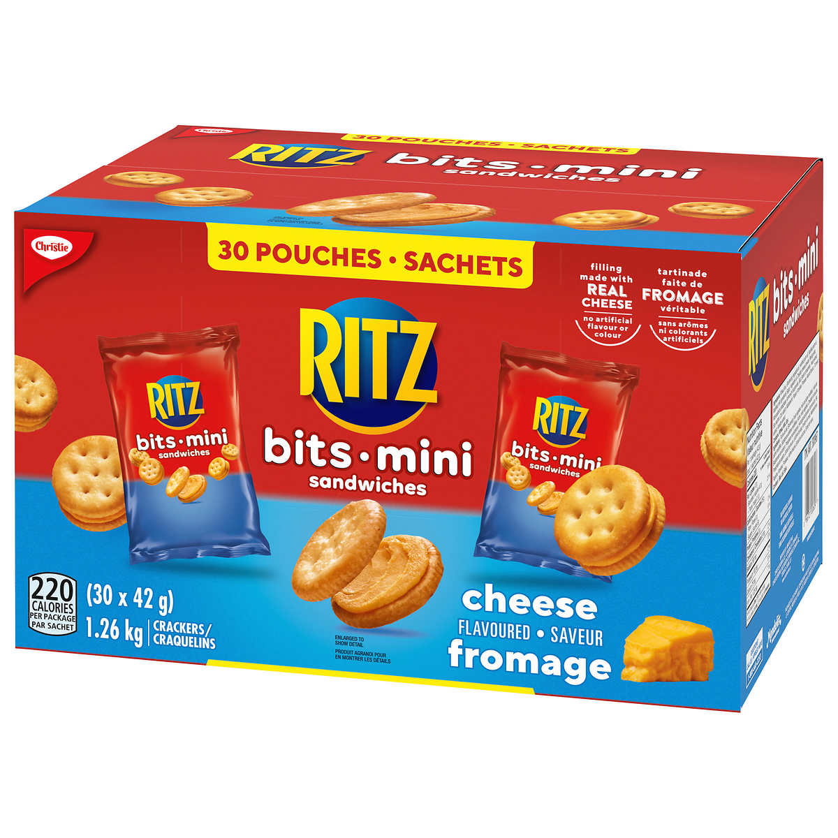 Mini Ritz Bits Sandwiches, Cheese Flavoured, 42 g, 30-count