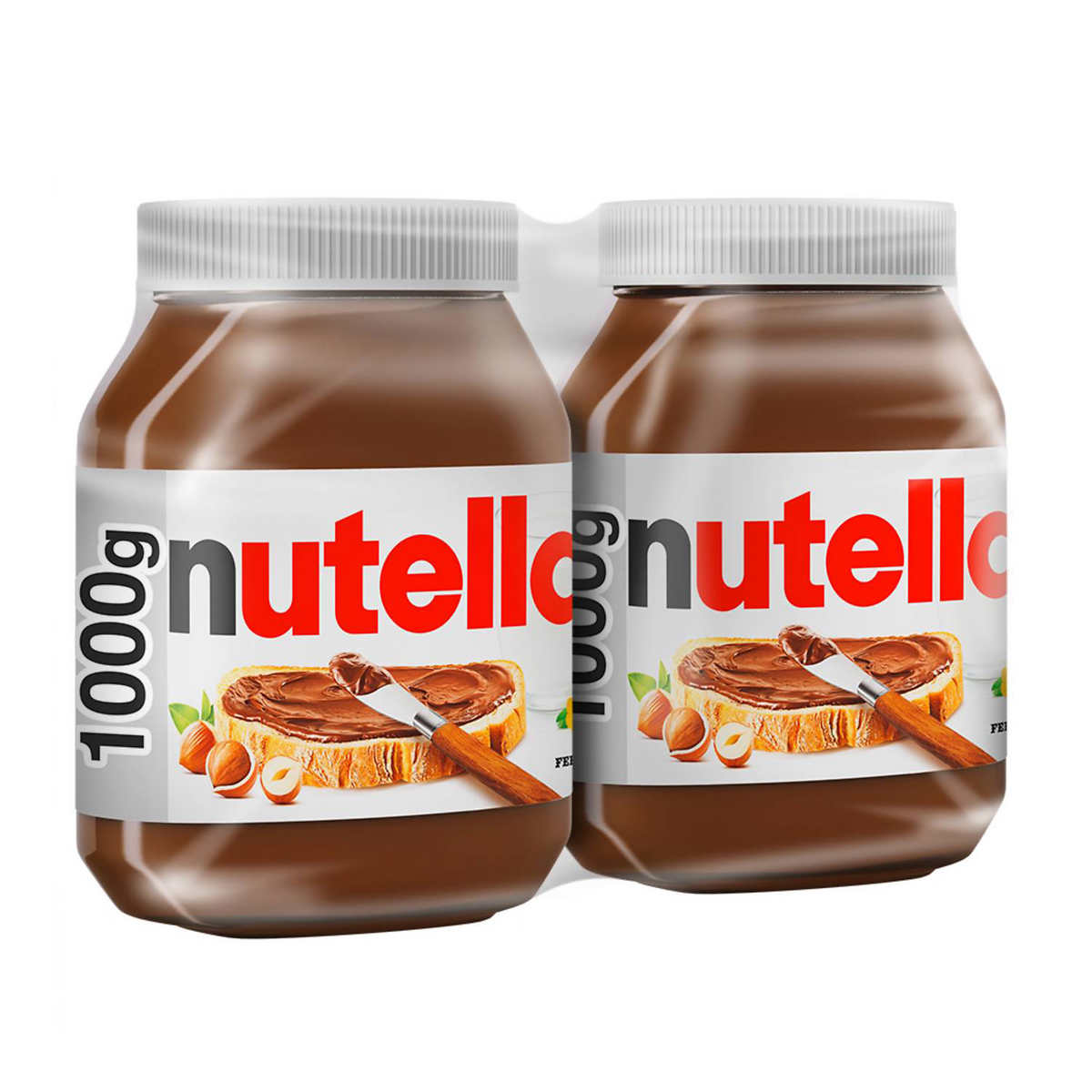 Nutella Hazelnut Chocolate Spread, 2 × 1 kg