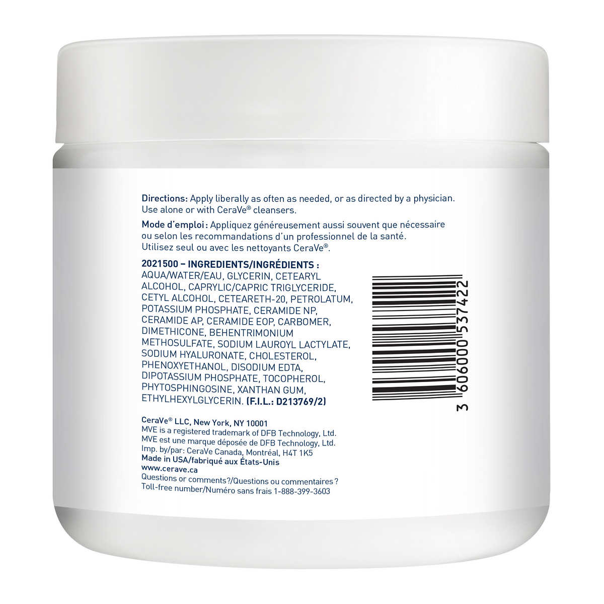 CeraVe Moisturizing Cream, 2 x 453 g