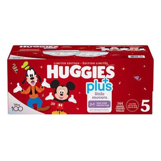 Couches Huggies Little Movers Plus, tailles 3 à 6 