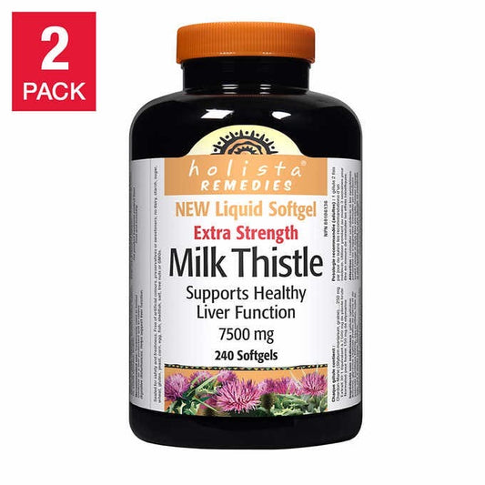 Holista Extra Strength Milk Thistle 250 mg - 240 softgels 2-pack