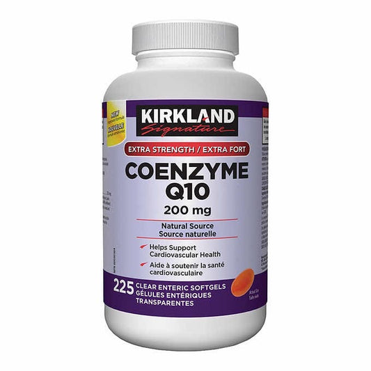 Kirkland Signature Coenzyme Q10 200 mg, 225 gélules entériques transparentes 