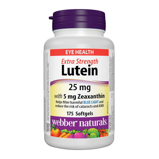 webber naturals Lutéine 25 mg avec 5 mg de zéaxanthine - 175 gélules