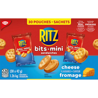 Mini sandwichs Ritz Bits, aromatisés au fromage, 42 g, 30 pièces