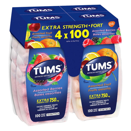 Tums Extra Strength, 4-pack