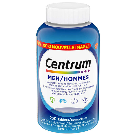 Centrum Complete Multivitamin and Mineral Supplement for Men, 250 Tablets