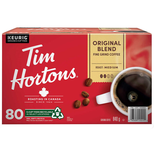 Tim Hortons Single-serve K-Cup Pods, 80-count