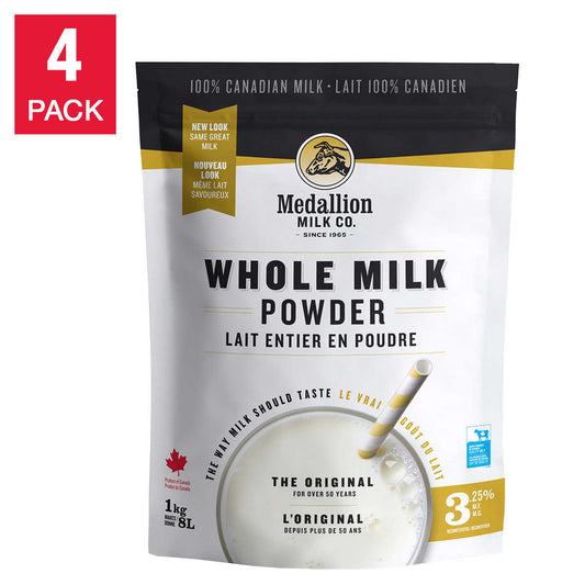 Medallion Milk Whole Milk Powder, 4 x 1 kg