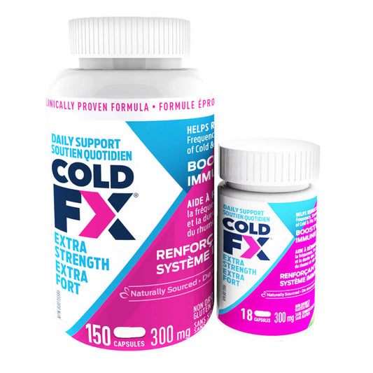 COLD-FX Cold & Flu Care Extra Strength 300 mg, 150 + 18 Capsules
