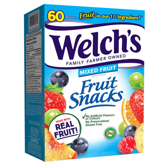 Collations aux fruits Welch's, 60 × 22 g
