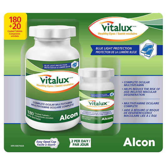Vitalux Healthy Eyes Ocular Multivitamin - 180 + 20 Coated Tablets